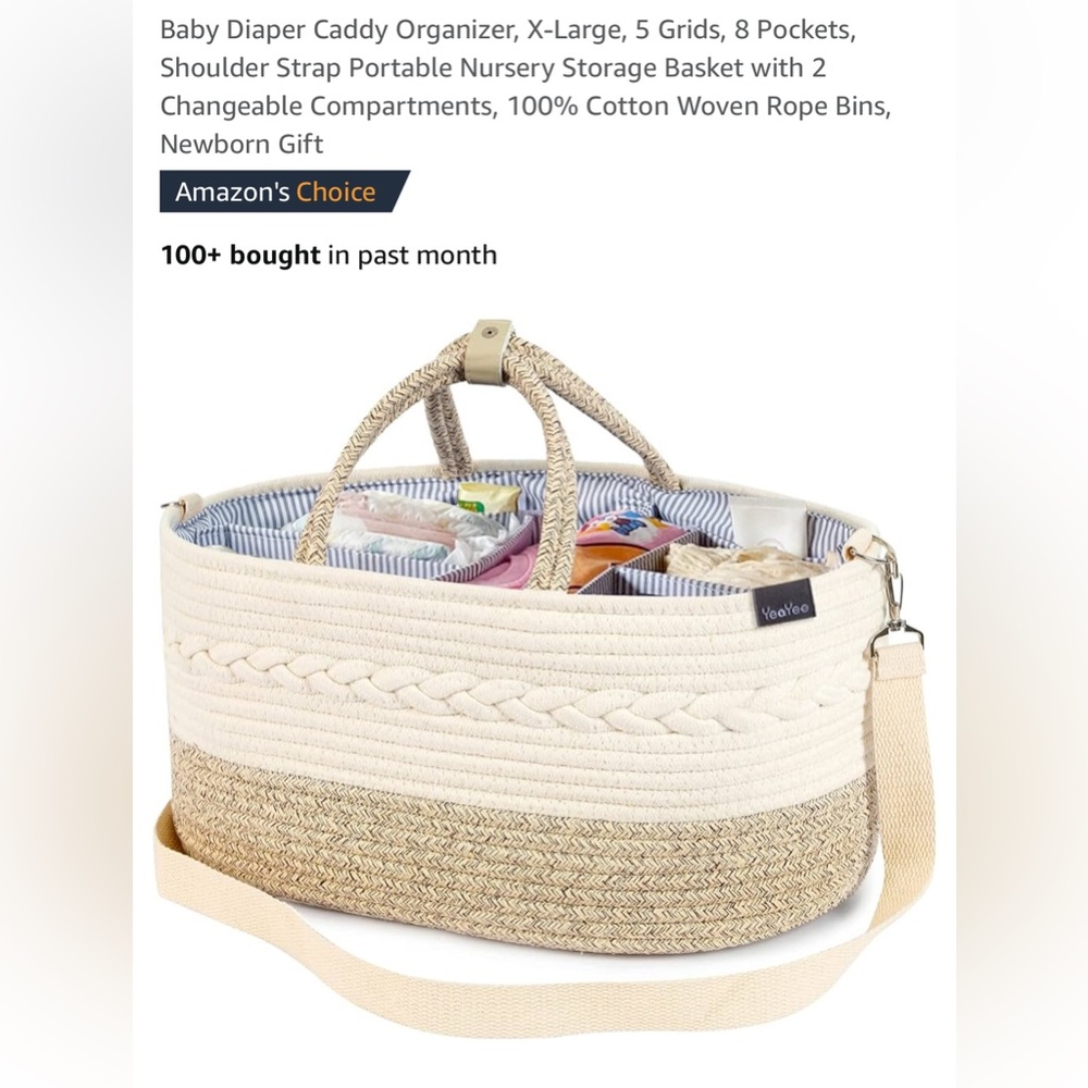 Fabric Rope diaper caddy